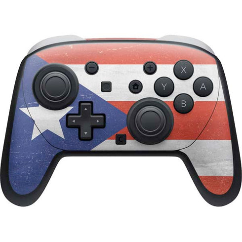 Puerto Rico Flag Distressed Nintendo Switch 2 (2025) Pro Controller Skin